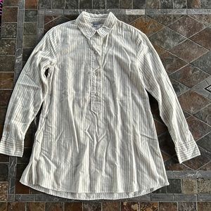 Button Down Split Hem Shirt